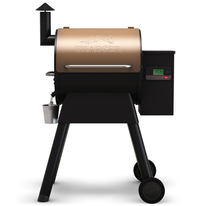 Traeger Pro 575 exterior view showing wood-pellet grill for authentic flavor.