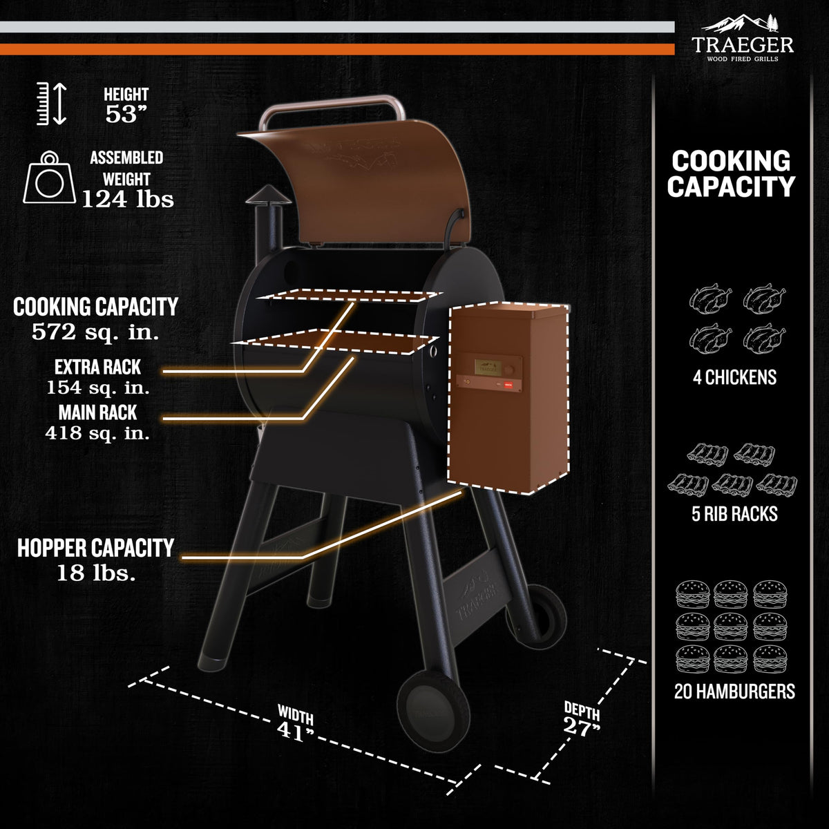 Traeger Pro 575 wifi app remote control for convenient grilling.