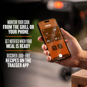 Traeger Woodridge Pro Plus built-in cabinet for organized grilling gear.