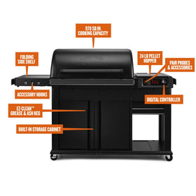 Traeger Woodridge Pro Plus PAL Rail accessories for versatile upgrades.