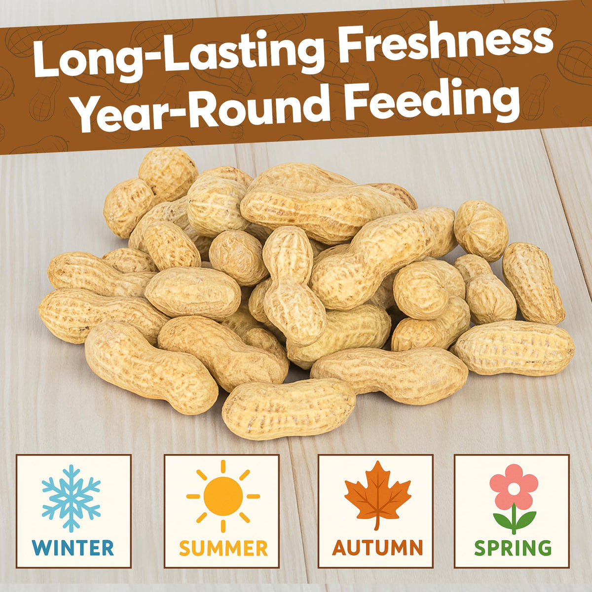 Trailmark Naturals wildlife feed bulk-pack — affordable, farmer-quality peanuts for feeders.