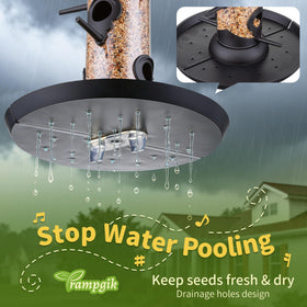 TrampgiK six-port feeding design supports multiple birds