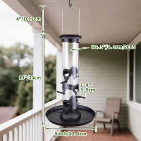 TrampgiK bird feeder with removable tray for quick refills