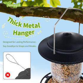 External rainproof roof orientation keeps seeds dry and accessible.