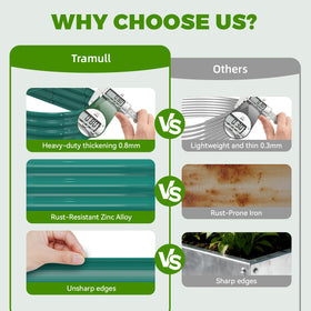 Tramull safety-focused rounded edges on the raised bed