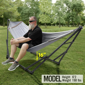 Tranquillo 600 lb capacity hammock supports two-person lounging
