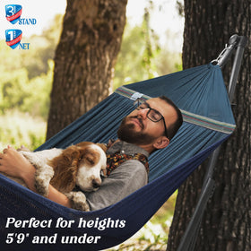 Tranquillo Uniki hammock stand is suitable for indoor and outdoor spaces.