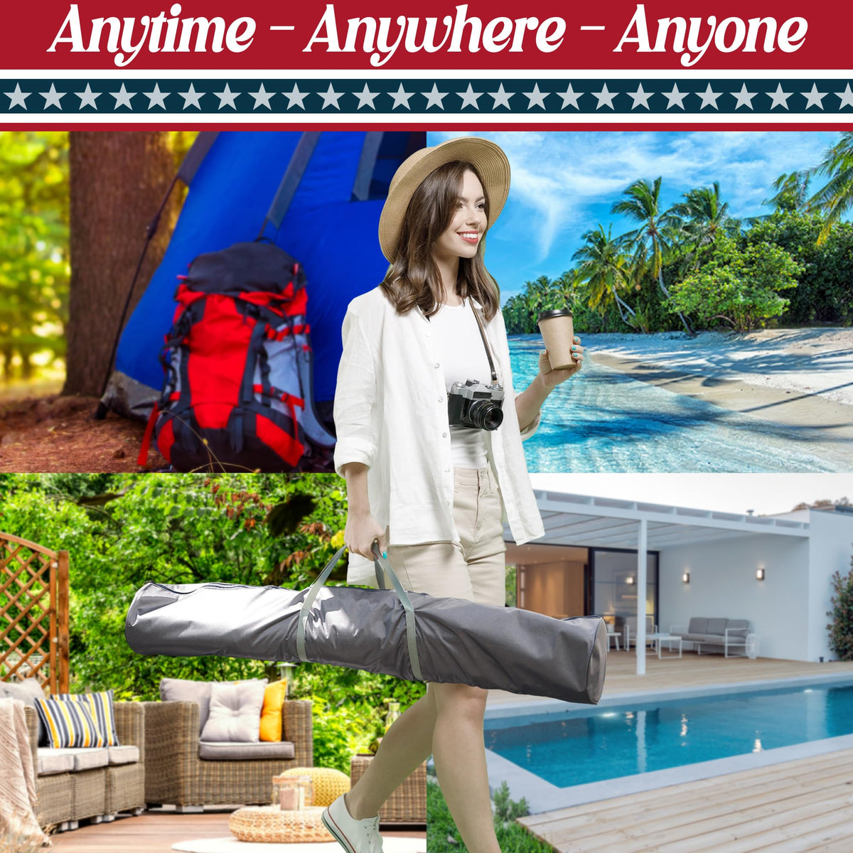 Tranquillo Uniki hammock stand keeps your hammock stable on porches and gardens.