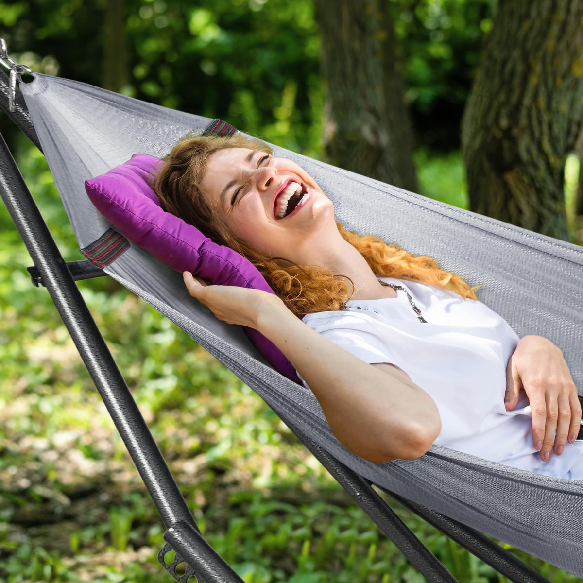 Tranquillo portable case for the hammock stand enables easy transport