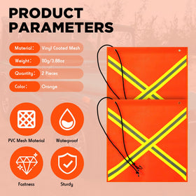 Tranqun flag with grommet and cord for quick mounting