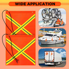 Tranqun flag on truck use for roadside visibility