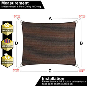 TRANSONA patio shade sail installed between posts for garden shelter
