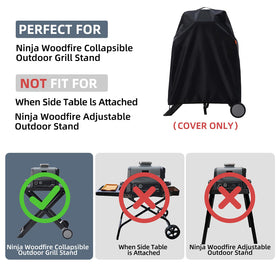 TravelIT custom-fit cover for Ninja Woodfire OG700 on a collapsible stand