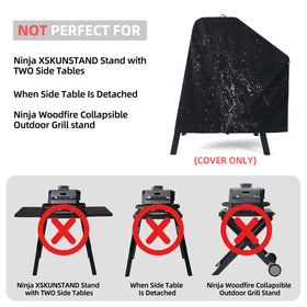 Ninja Woodfire cover with windproof buckles and bottom strap for stability.