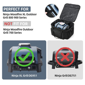 TRAVELIT Ninja Woodfire Pro XL bag back view keeps tools organized and ready.