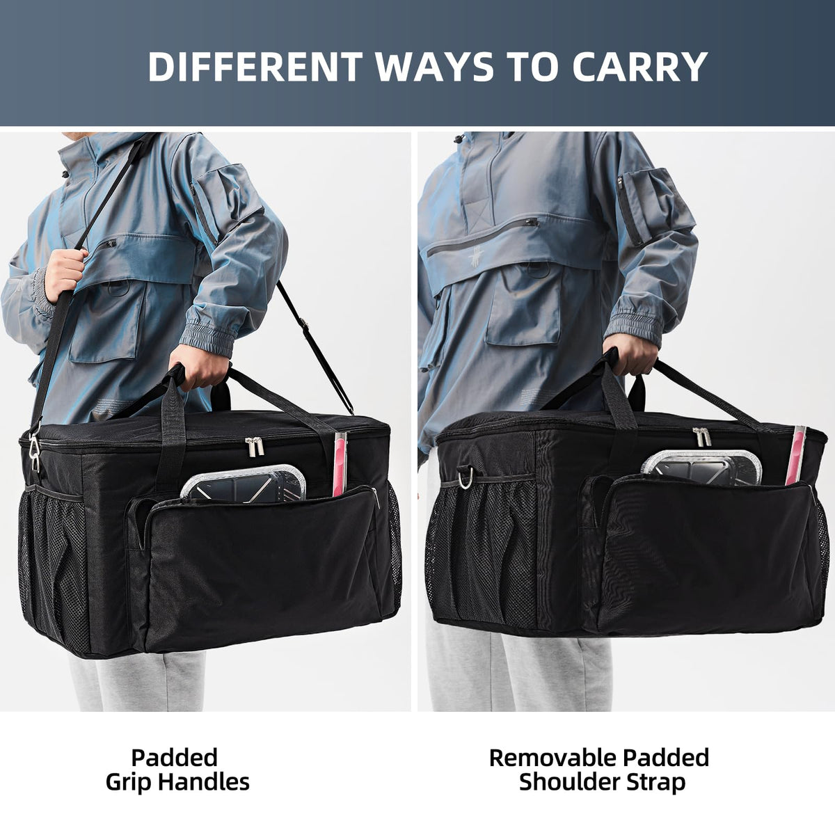 TRAVELIT Ninja Woodfire Pro XL bag outer pockets organize accessories on the go.