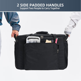 TRAVELIT Ninja Woodfire Pro XL bag water-resistant material offers light rain protection.