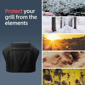 TRAVELIT Ninja FlexFlame cover uses 600D polyester for durable all-season protection.