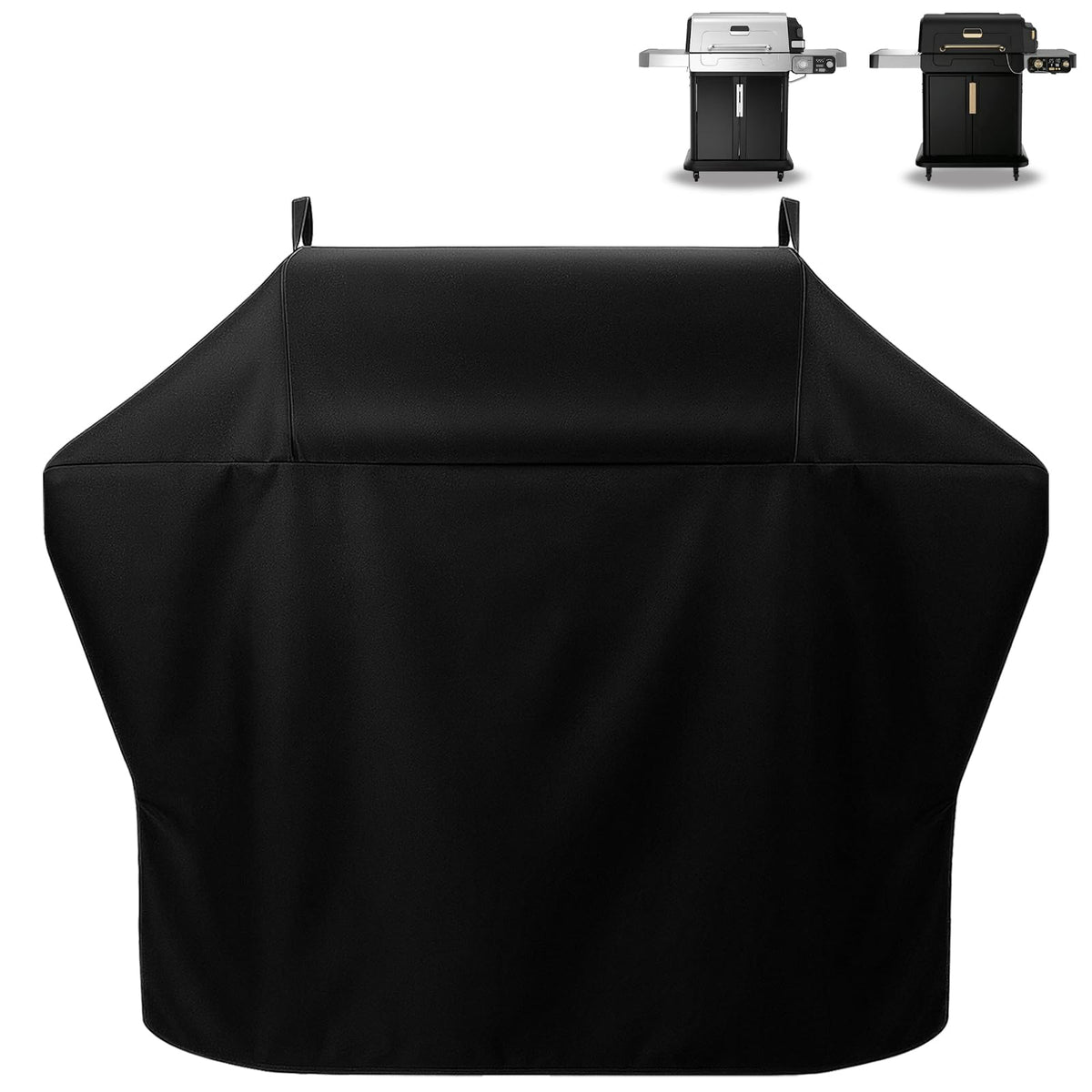 TRAVELIT Ninja FlexFlame cover shields grill from rain for dry storage.