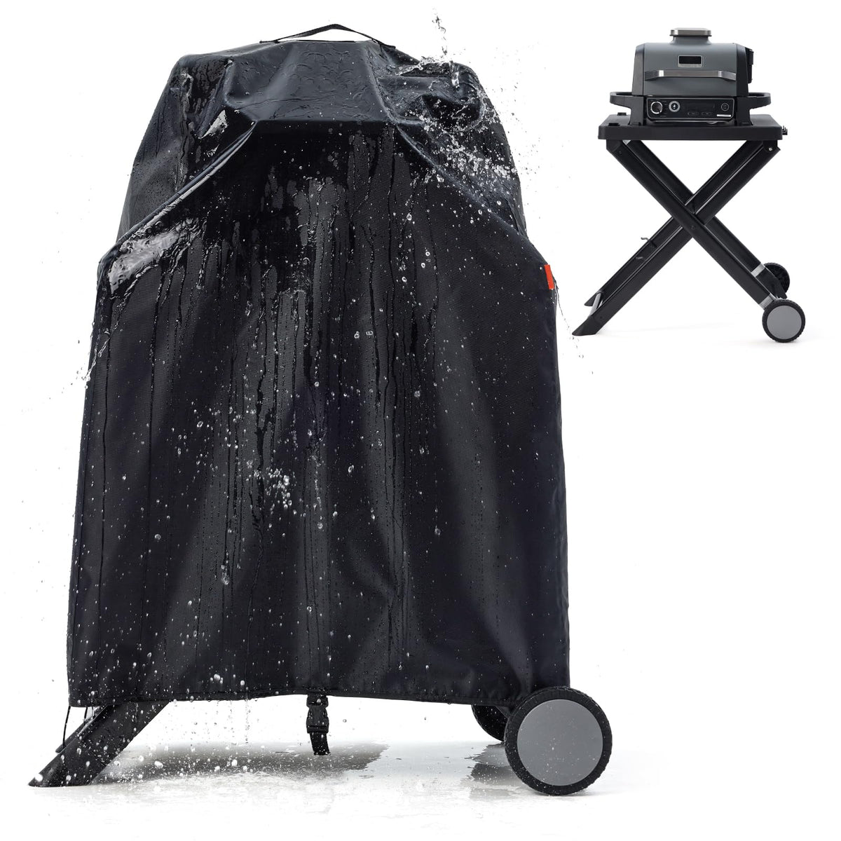 TravelIT waterproof cover on Ninja OG700 with XSKSTAND protects from rain