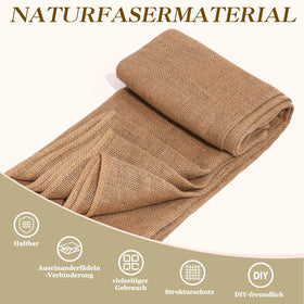 TravLand burlap weed barrier for garden beds with natural texture