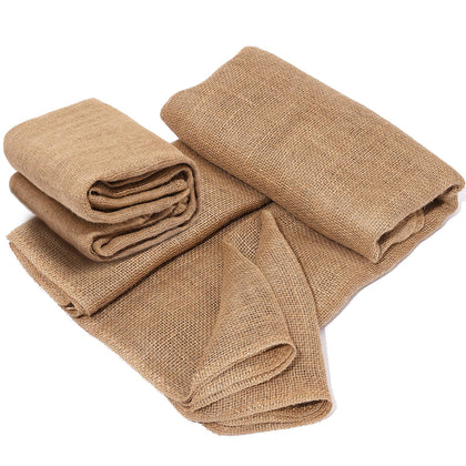 TravLand premium burlap roll used as garden weed barrier to protect beds