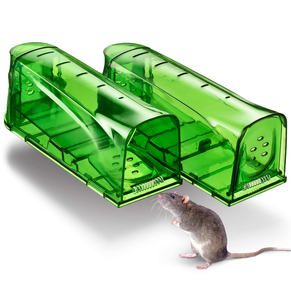 Trazon humane mouse traps 2-pack with compact release design for safe handling.