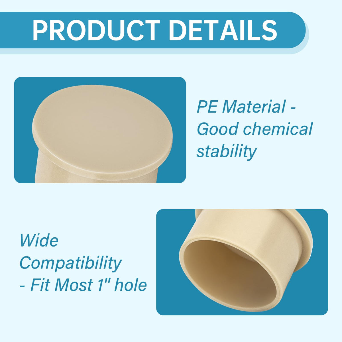 Trdzi beige cap closeup showing weather-resistant PE material