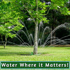 Adjustable flow on Tree Hugger ring to tailor watering needs.