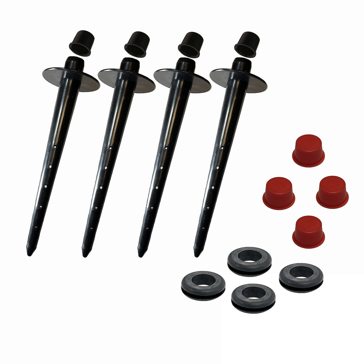 Tree I.V. four-pack DIY root feeder kit with bucket setup for easy irrigation