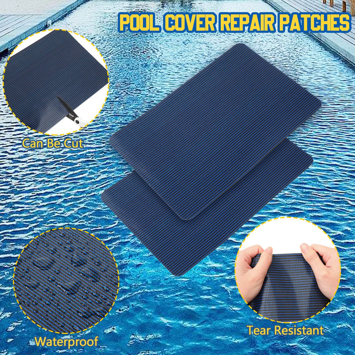 Treela blue mesh patch close-up showing strong adhesive backing