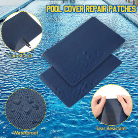 Treela blue mesh patch close-up showing strong adhesive backing