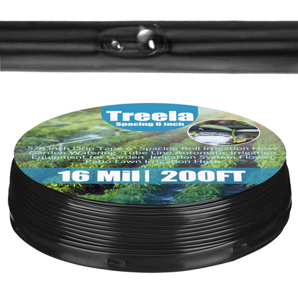 Treela drip tape 200ft 6in spacing for uniform irrigation across rows
