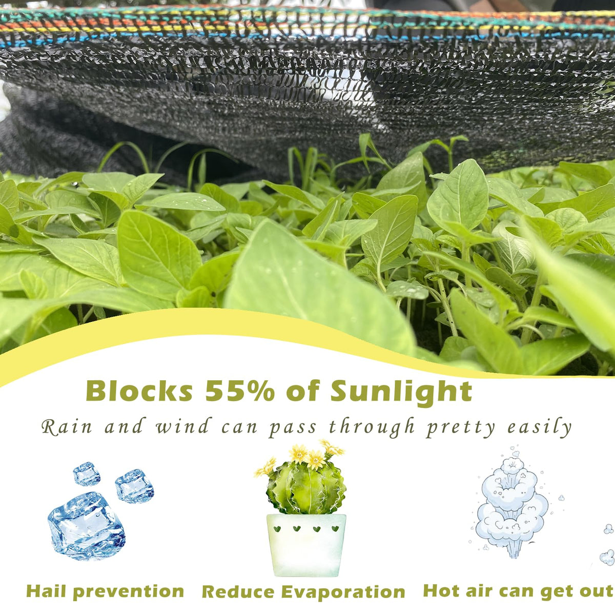TREEVEX crop protection shade cloth supports tomatoes, cucumbers, and peppers in peak heat