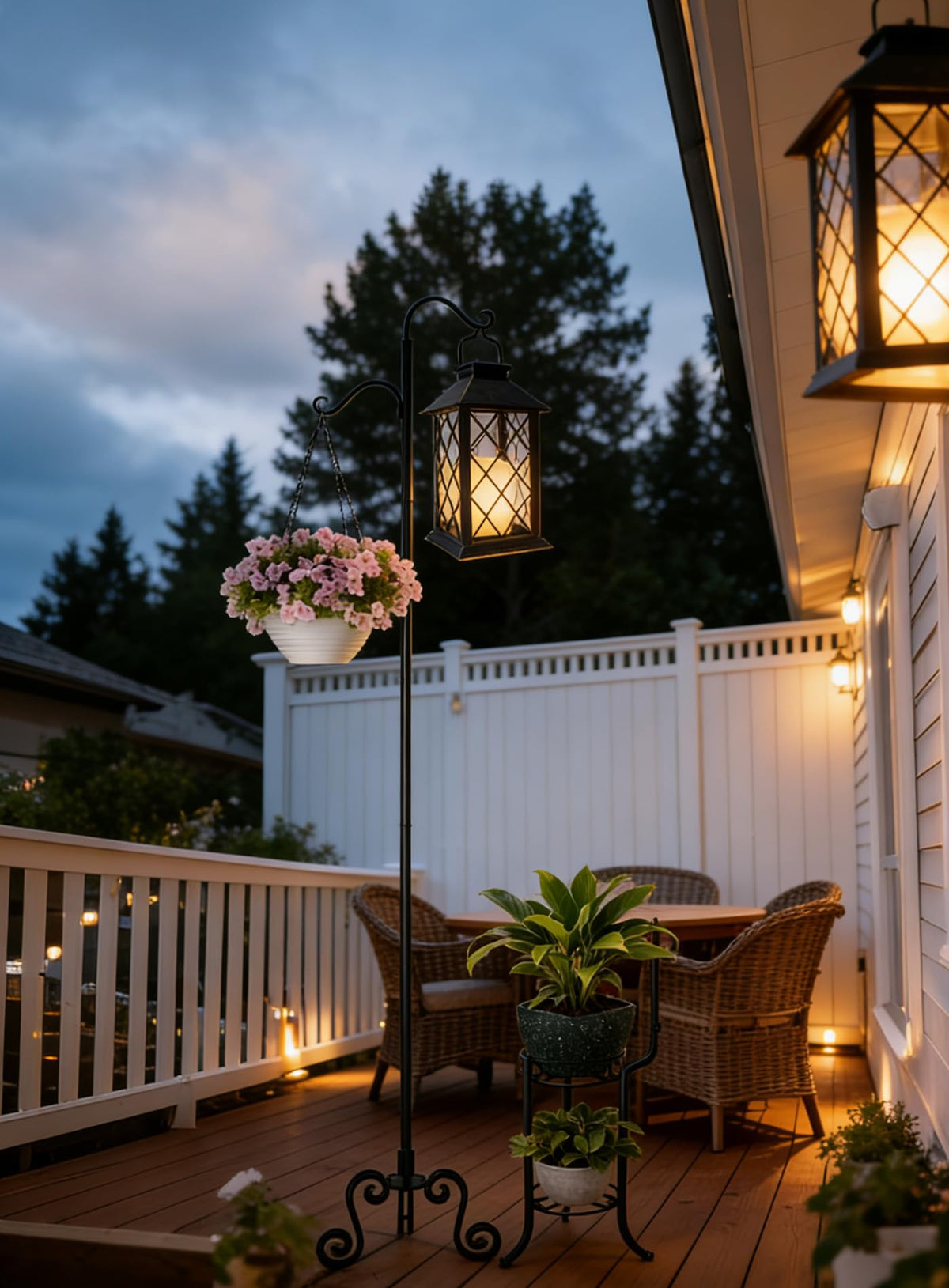 TREEZITEK shepherds hook works well in gardens, patios, decks, and entryways.