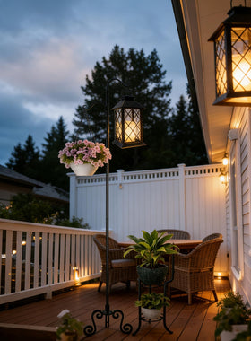 TREEZITEK shepherds hook works well in gardens, patios, decks, and entryways.