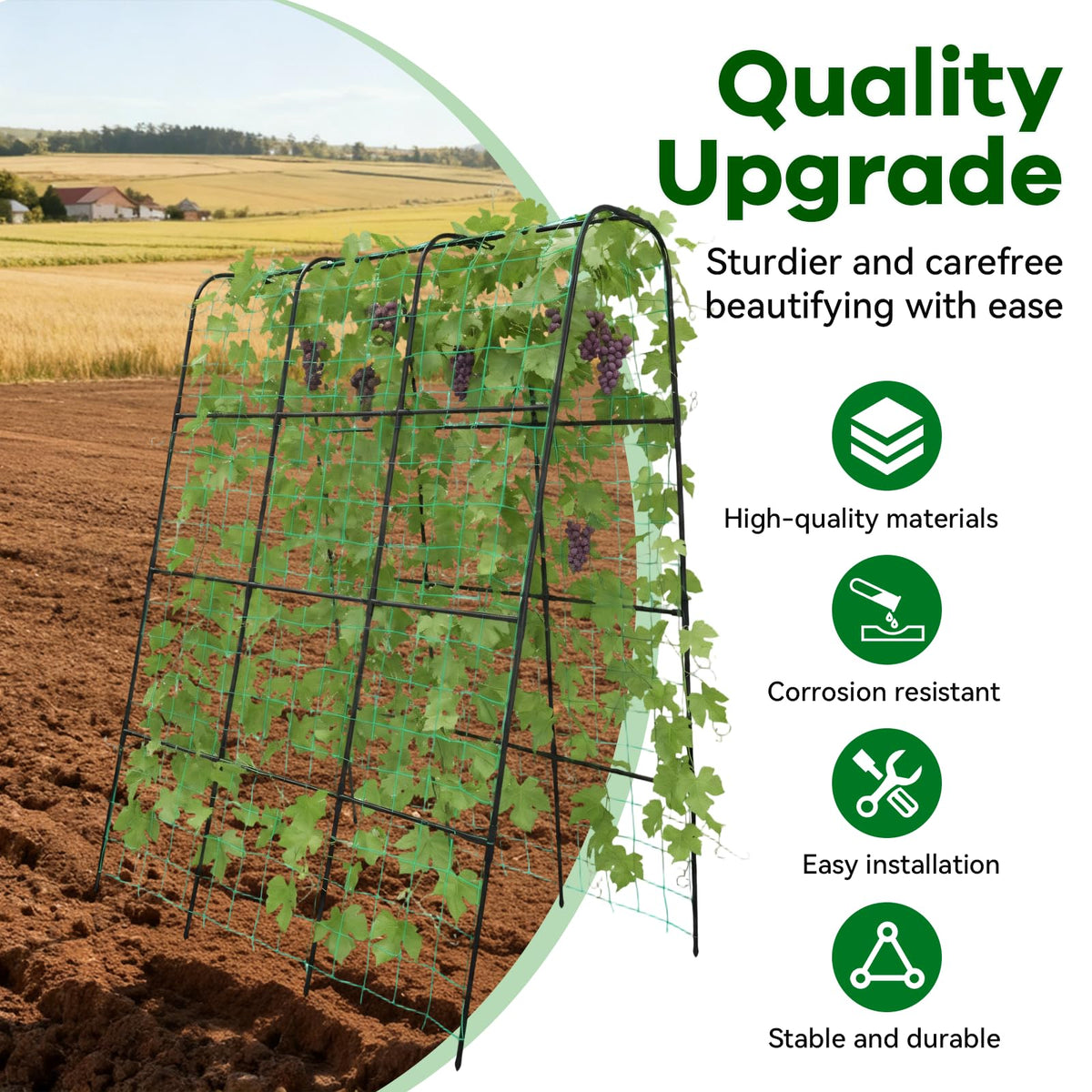 Trellume Cucumber Trellis cross-shaped connectors provide secure joints