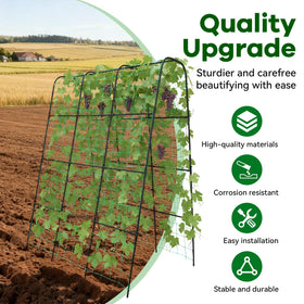 Trellume Cucumber Trellis cross-shaped connectors provide secure joints