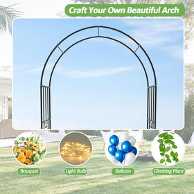 Trellume Garden Arch wedding backdrop with lights and blooms for a charming ceremony entrance