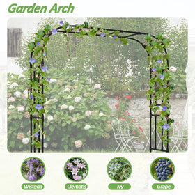 Trellume outdoor wedding setup using the arch as a decorative entrance