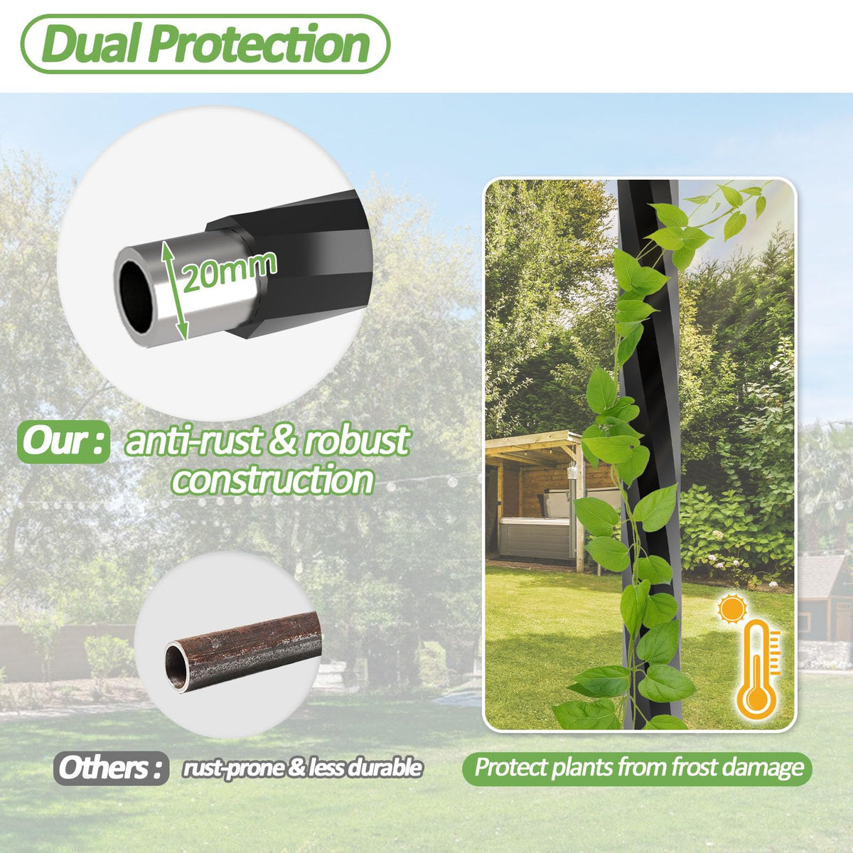 Trellume Garden Arch Trellis rustproof frame stands up to outdoor weather
