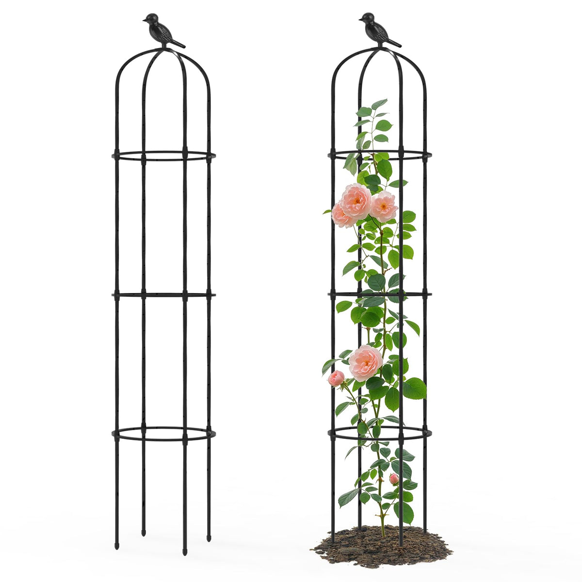 Trellume Garden Obelisk Trellis 69-inch height supports tall climbers