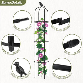 Trellume rustproof steel with coating protects stems outdoors