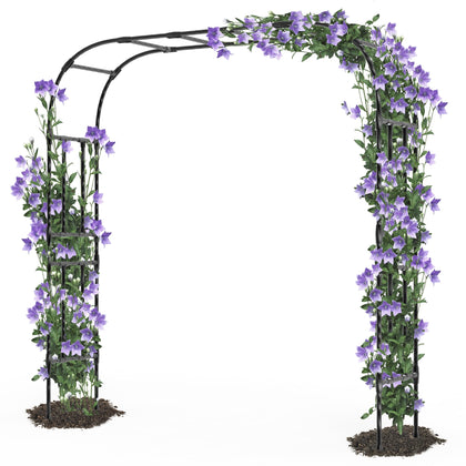 Trellume thickened metal garden arch front view highlighting sturdy rust-resistant frame for climbing vines