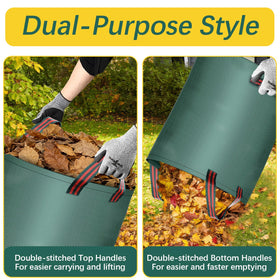 Trendara leaf bag folded storage demonstrates space-saving after cleanup