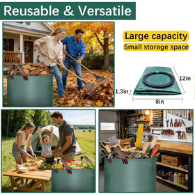 Trendara leaf bags fold flat for compact storage.
