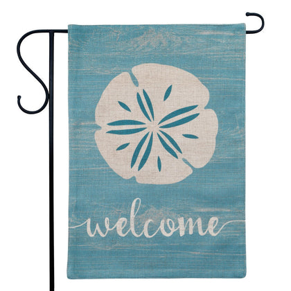Trendin Beach Garden Flag with sand dollar design adds coastal charm to your yard.