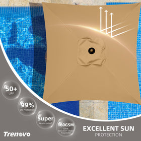 Trenovo waterproof UV50 canopy blocks sun and light rain