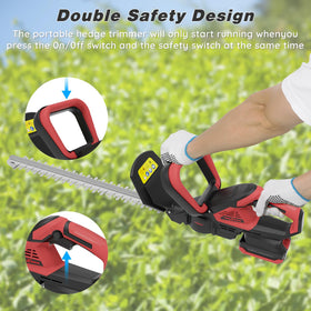 TREXEEN lightweight hedge trimmer at 4.8 pounds for fatigue-free use.