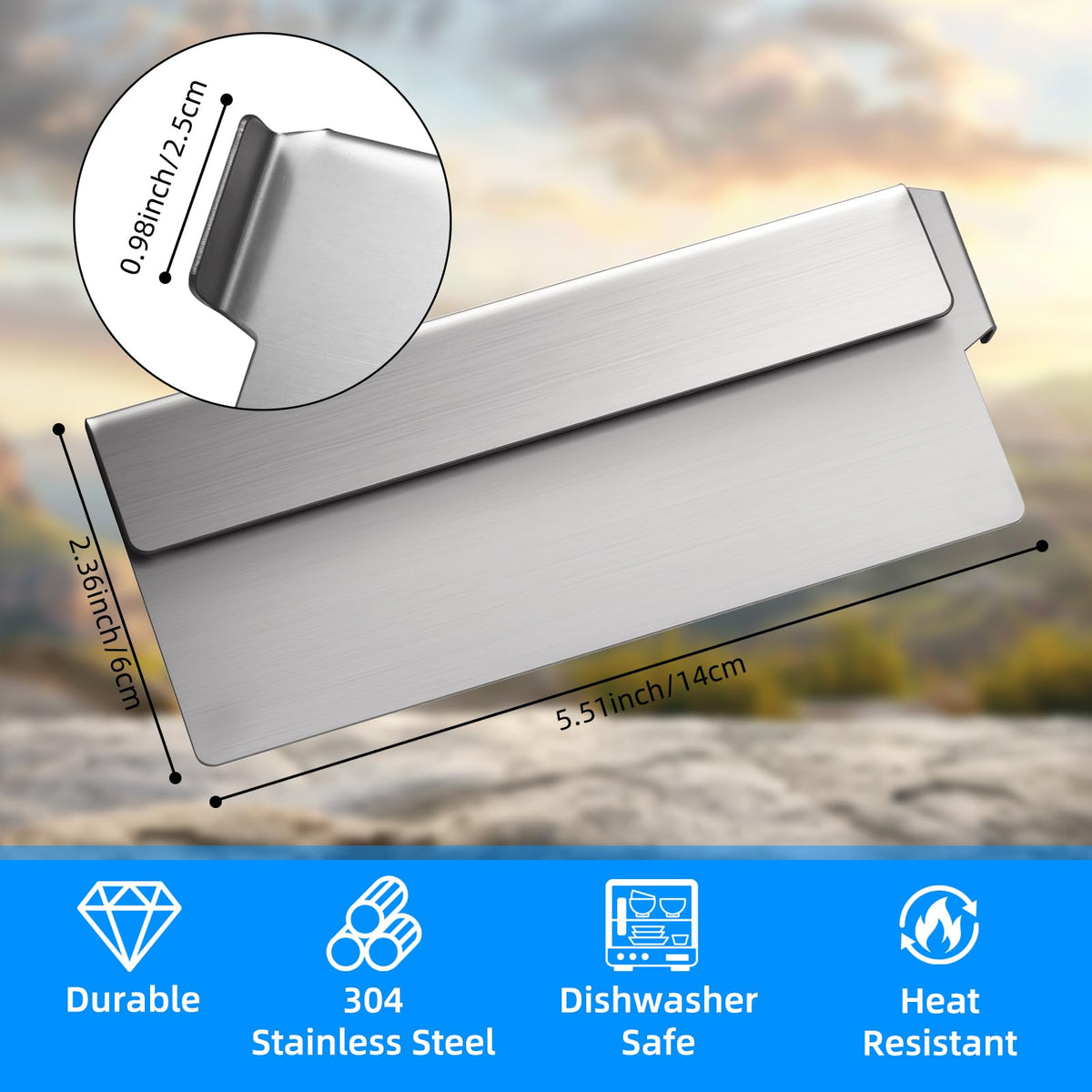 Trhretn Grease Trap Blocker armrest design enables easy adjustment while grilling